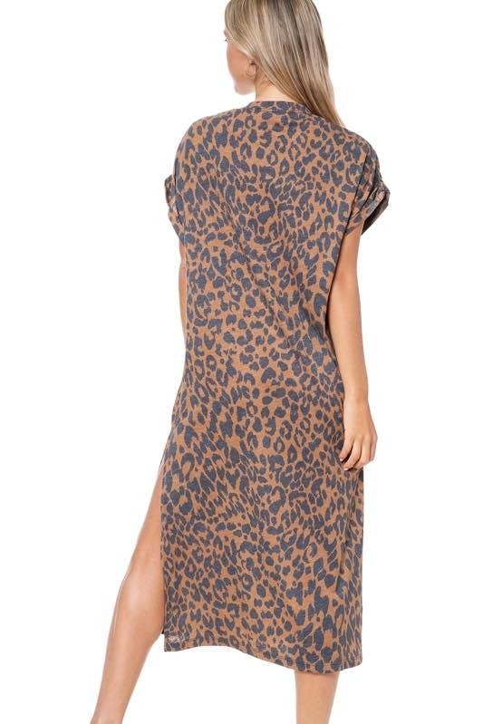 Free Bird America Graphic Leopard Maxi Dress