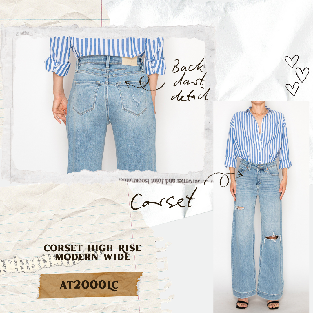 Corset Ultra High Rise Modern Wide Jeans