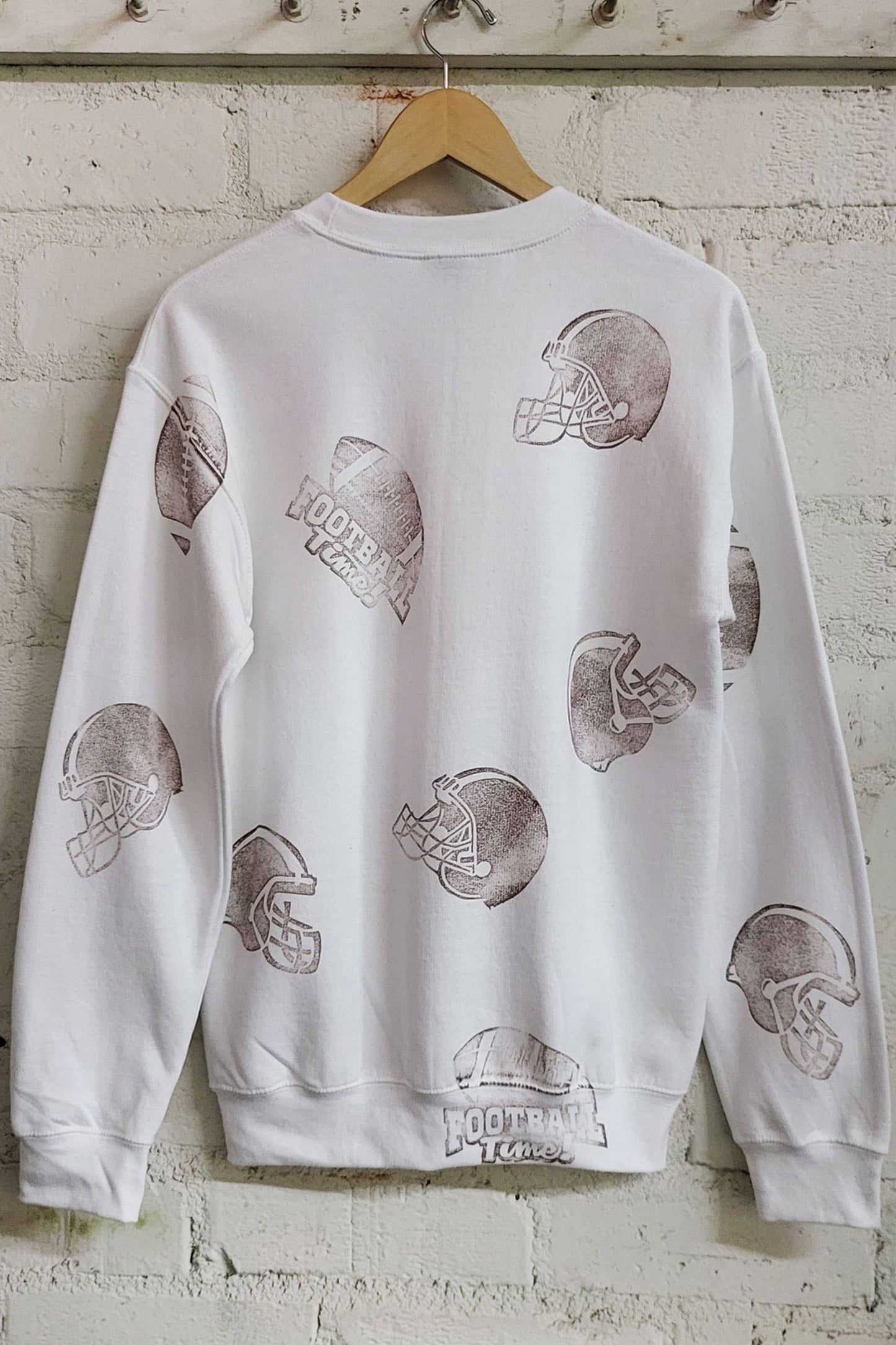 All-over Hand Stamped - FOOTBALL