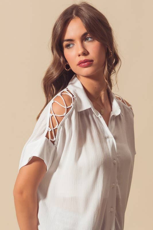 Lightweight Flowy Woven Summer Shirt