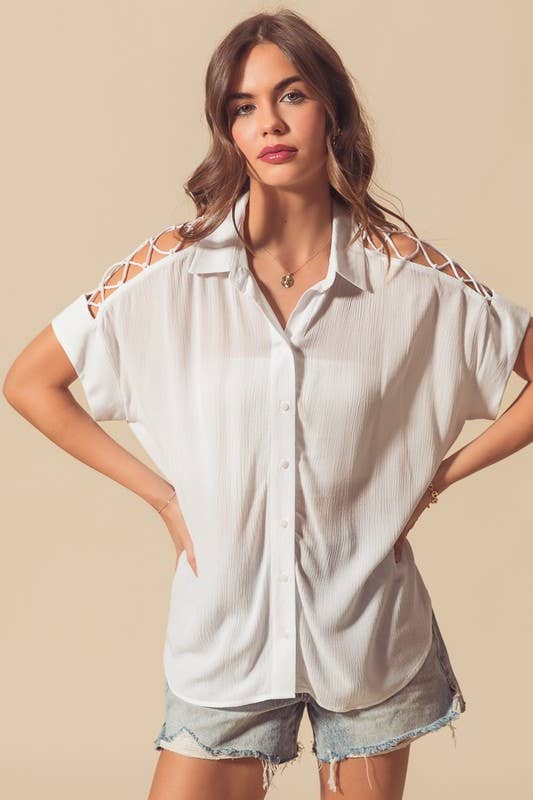 Lightweight Flowy Woven Summer Shirt
