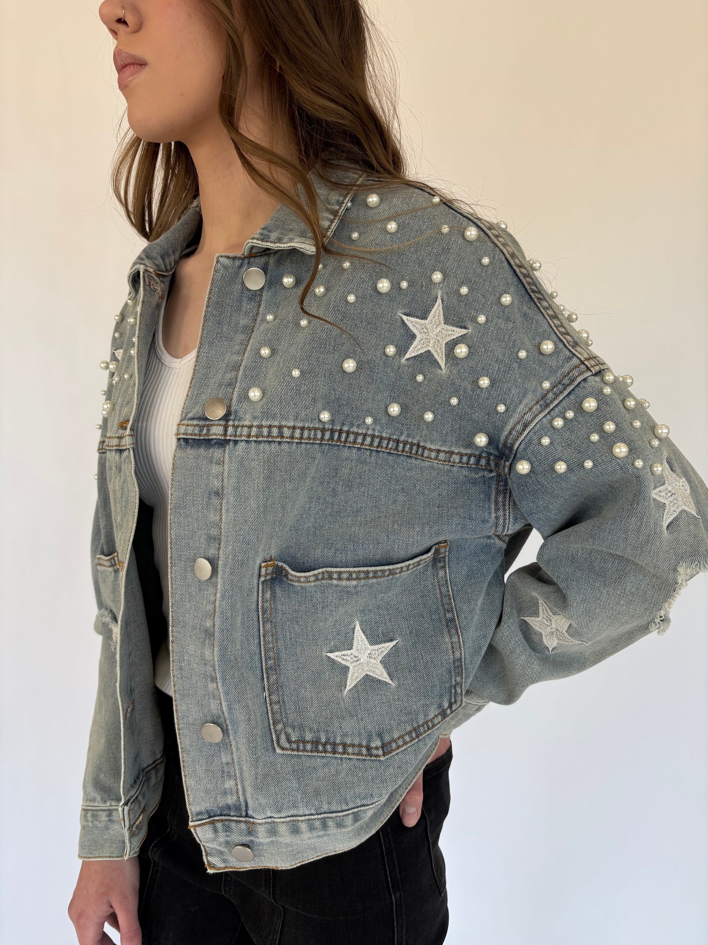 Star Pearl Jean Jacket