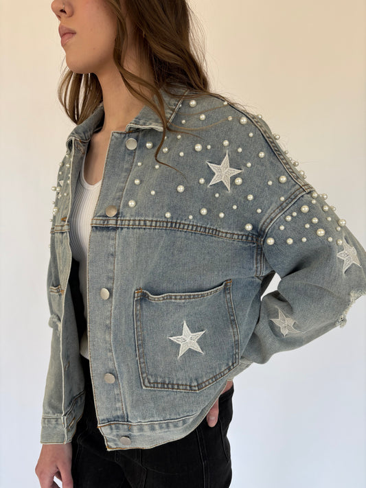 Star Pearl Jean Jacket