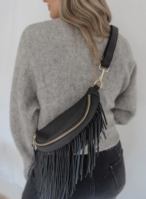 Removable Fringe Fanny Pack Purse