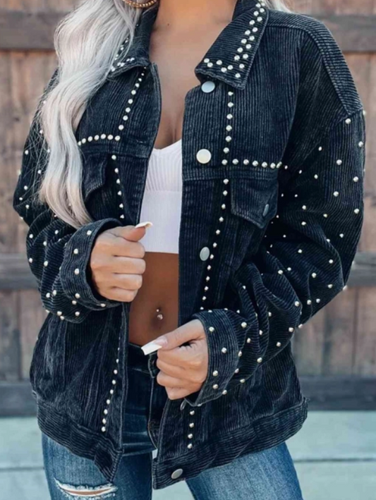 Studded Button Down Jacket
