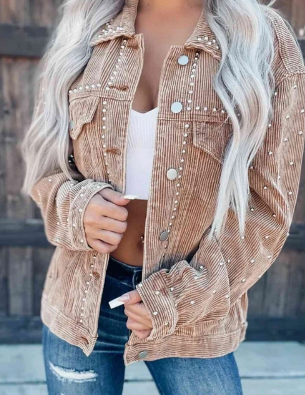 Studded Button Down Jacket