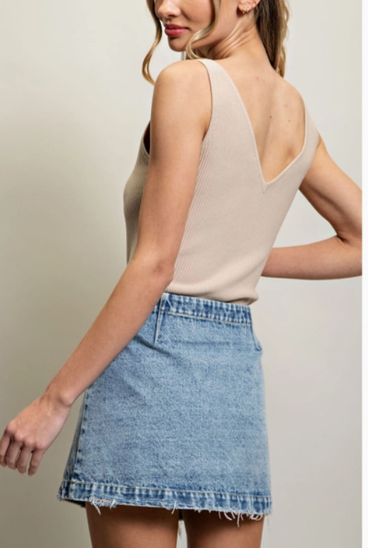 Denim Wrap Skirt