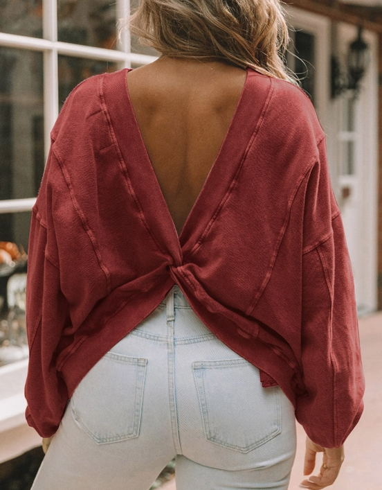 Twist Back Oversized Sweater