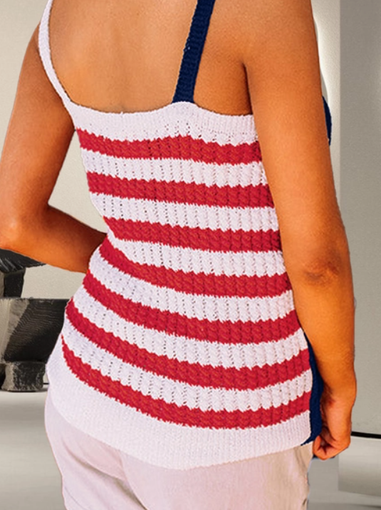 American Flag Knit Tank