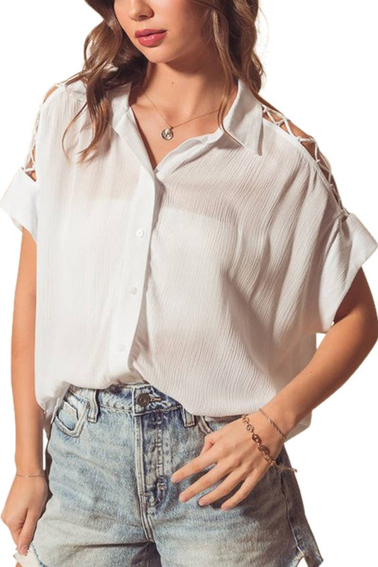 Lightweight Flowy Woven Summer Shirt
