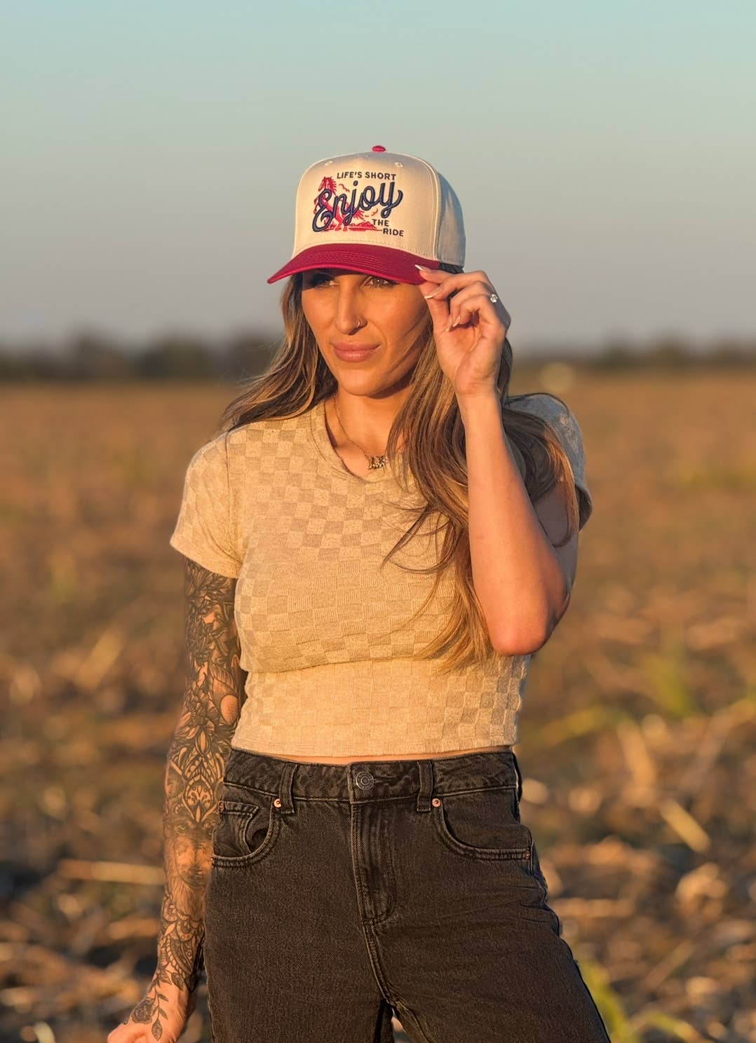 Life’s short, enjoy the ride Trucker hat
