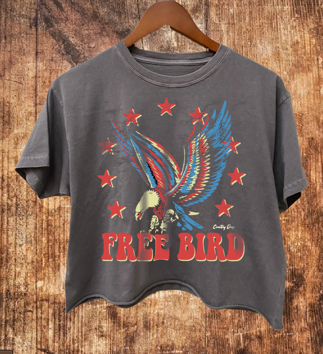 Free Bird 22 Vintage Relaxed Crop T-shirt